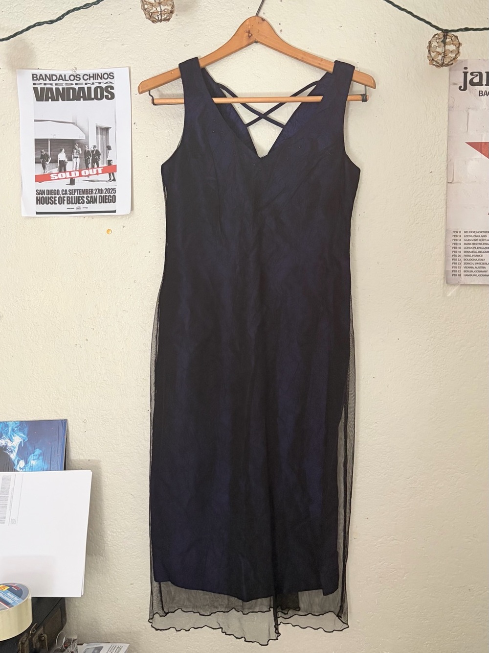 Vintage Overlay Goth dress